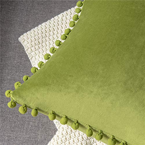 Couch Pillow Cases 16x16 Chartreuse: 2 Pack
